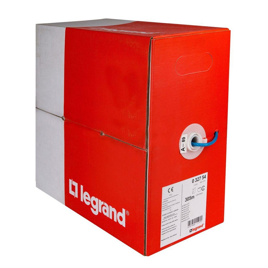 کابل شبکه 305 متری Legrand لگراند CAT6 با شیلدینگ U/UTP، روکش LSZH و استاندارد Euroclass Cca – مدل 032754 5 کابل شبکه 305 متری Legrand لگراند CAT6 با شیلدینگ U/UTP، روکش LSZH و استاندارد Euroclass Cca – مدل 032754
